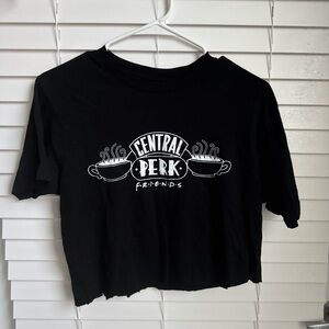 Spencer's Black Central Perk Friends TV Series Cropped Tee